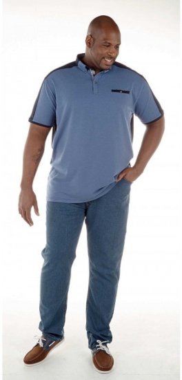 D555 Jones Polo Denim Marl/Navy - Polo shirts - Grote Maten Poloshirts Heren