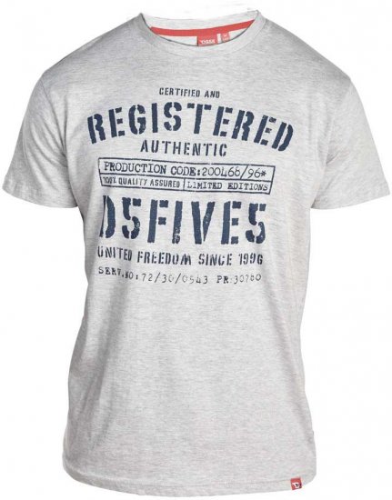 D555 WARWICK Long Sleeve Shirt & T-shirt Combo - Overhemden - Overhemden Grote Maten Heren