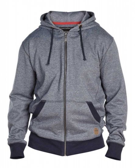 D555 AVERY Blue Speckled Hoody - Sweaters & hoodies - Sweaters & Hoodies Grote Maten Heren