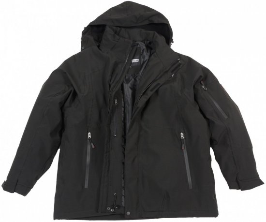 Marc & Mark Basel Tech-winter jacket Black - Jassen - Grote Maten Herenjassen