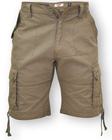 D555 Jarrod Cargo Short Khaki - Korte broeken - Grote Maten Korte Broeken Heren
