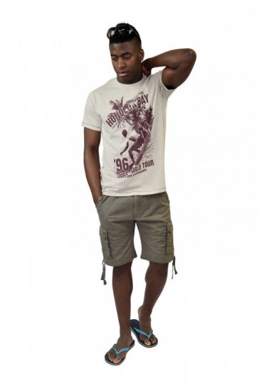 D555 CLAYTON Honolua Bay T-shirt White Marl - T-shirts - Grote Maten T-shirts Heren