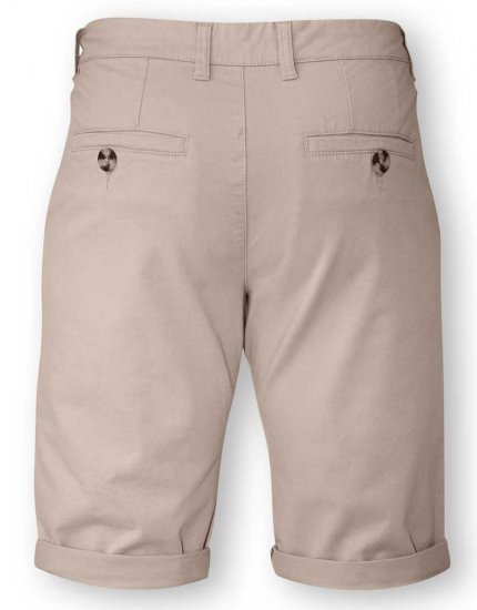 D555 COLTEN Stretch Cotton Chino Short Beige - Korte broeken - Grote Maten Korte Broeken Heren