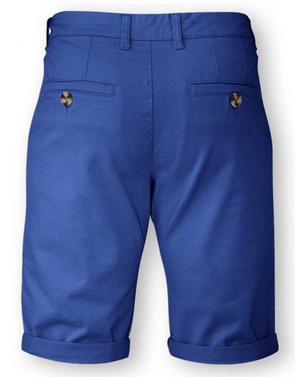 D555 COLTEN Stretch Cotton Chino Shorts Blue - Korte broeken - Grote Maten Korte Broeken Heren