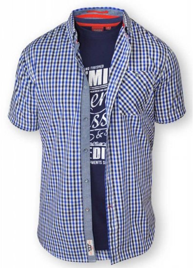 D555 JAIDEN Short Sleeve Shirt & T-shirt Combo - Overhemden - Overhemden Grote Maten Heren