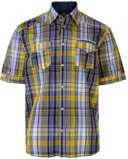 Kam Jeans Short Sleeve Check Shirt Berry - Overhemden - Overhemden Grote Maten Heren