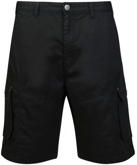 Motley Denim Cargo Shorts Black - Korte broeken - Grote Maten Korte Broeken Heren