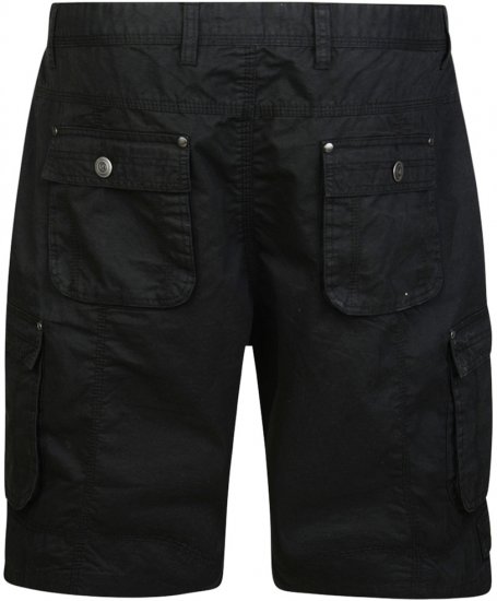 Motley Denim Cargo Shorts Black - Korte broeken - Grote Maten Korte Broeken Heren