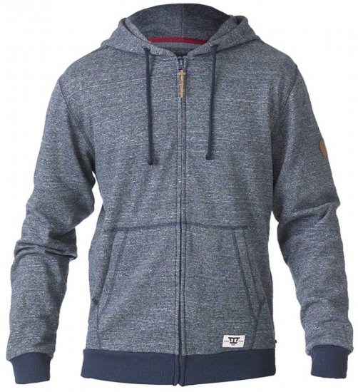 D555 Romney Full Zipper Hoodie Navy - Sweaters & hoodies - Sweaters & Hoodies Grote Maten Heren