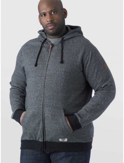 D555 Romney Full Zipper Hoodie Charcoal - Sweaters & hoodies - Sweaters & Hoodies Grote Maten Heren
