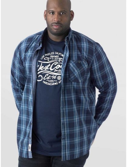 D555 Smith Shirt & T-shirt Combo - Overhemden - Overhemden Grote Maten Heren