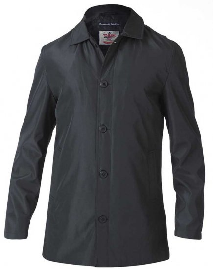 D555 Hampton Raincoat Black - Jassen - Grote Maten Herenjassen