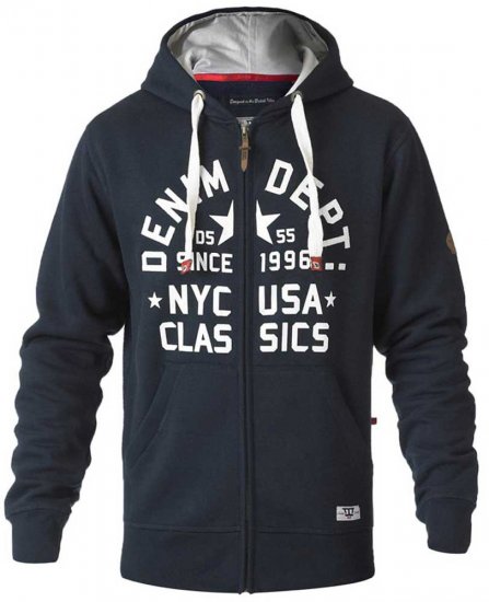D555 Upton Hoodie Navy - Sweaters & hoodies - Sweaters & Hoodies Grote Maten Heren