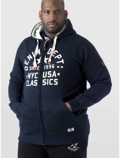 D555 Upton Hoodie Navy - Sweaters & hoodies - Sweaters & Hoodies Grote Maten Heren