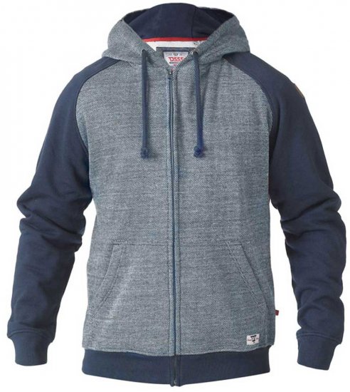 D555 Cristiano Hoodie Blue/Navy - Sweaters & hoodies - Sweaters & Hoodies Grote Maten Heren