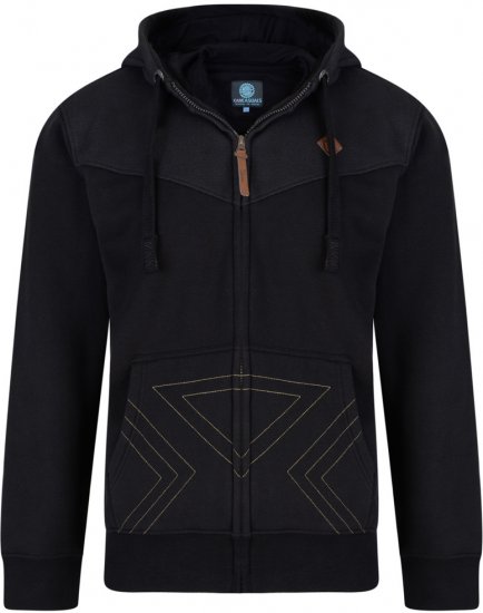 Kam Jeans 766 Panel Print Hoodie Black - Sweaters & hoodies - Sweaters & Hoodies Grote Maten Heren