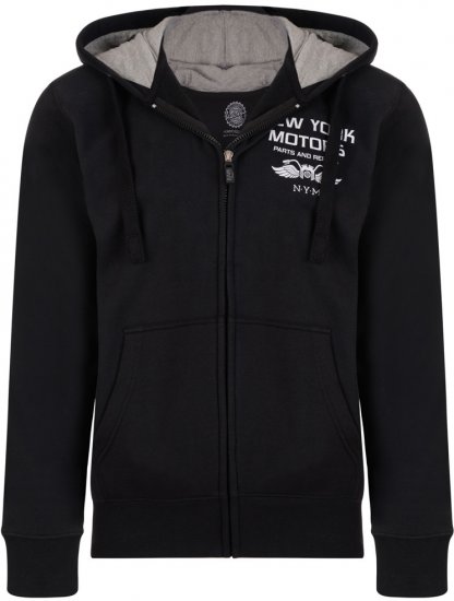 Kam Jeans 773 New York Motors Hoodie Black - Sweaters & hoodies - Sweaters & Hoodies Grote Maten Heren