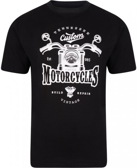 Kam Jeans 5105 Tennessee MC T Black - T-shirts - Grote Maten T-shirts Heren