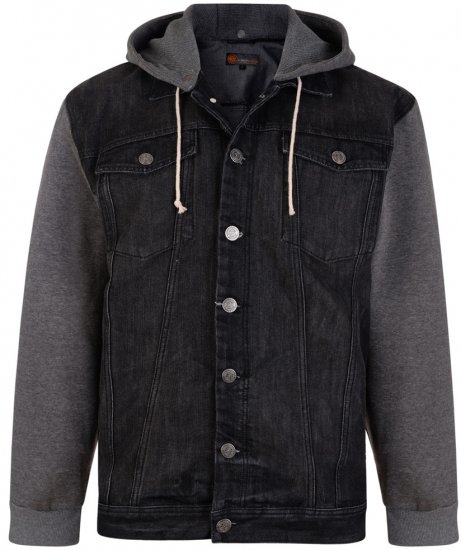 Kam Jeans Conte Denim Jacket Black - Jassen - Grote Maten Herenjassen