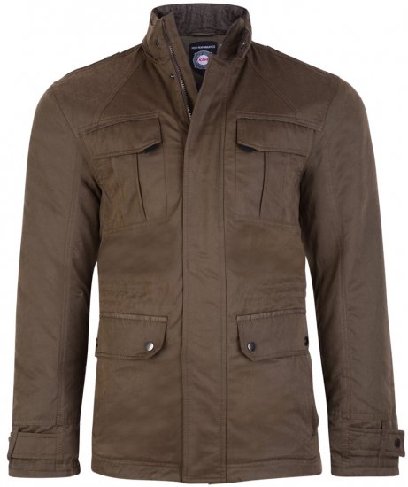 Kam Jeans 70 Suede Finish Coat Dark Olive - Jassen - Grote Maten Herenjassen
