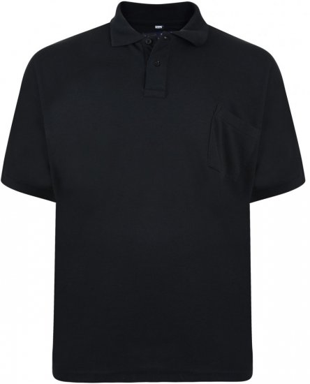 Motley Denim Polo Black - Polo shirts - Grote Maten Poloshirts Heren