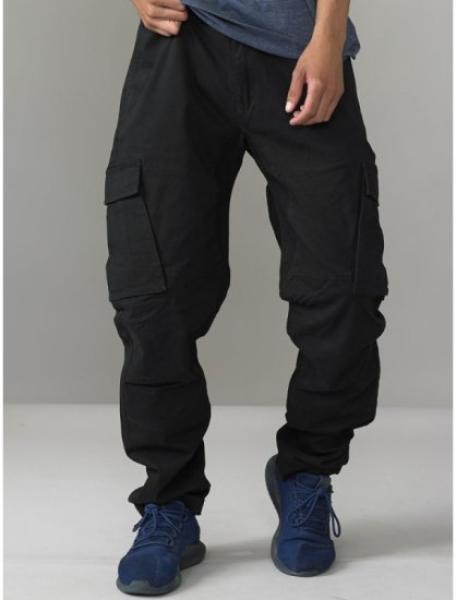 D555 Nelson Stretch Tapered Cargo Pants Black - Jeans & broeken - Jeans & Broeken Grote Maten Heren
