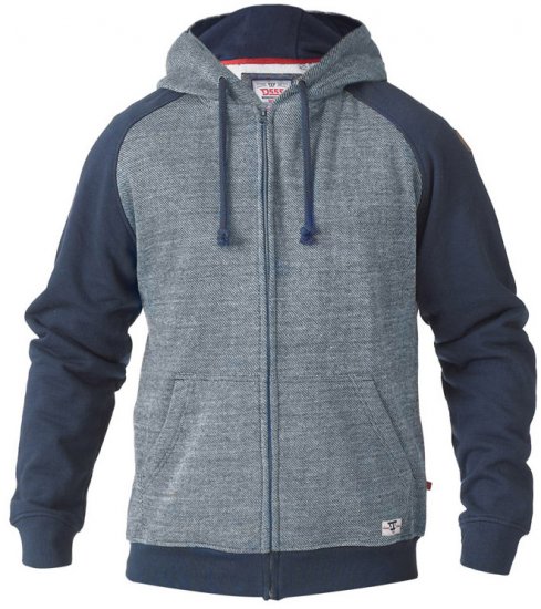 D555 Cristiano Hoodie Blue/Navy - Sweaters & hoodies - Sweaters & Hoodies Grote Maten Heren