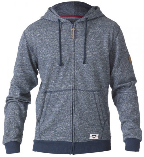 D555 Romney Full Zipper Hoodie Navy - Sweaters & hoodies - Sweaters & Hoodies Grote Maten Heren