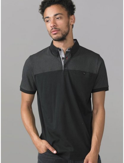 D555 Jauram Polo Black - Polo shirts - Grote Maten Poloshirts Heren