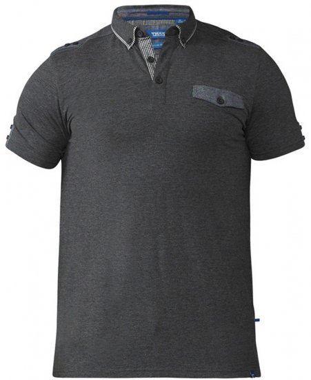 D555 Hogan Polo Charcoal - Polo shirts - Grote Maten Poloshirts Heren
