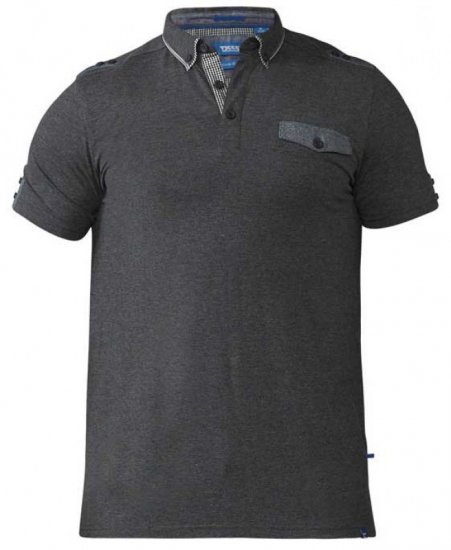 D555 Hogan Polo Charcoal - Polo shirts - Grote Maten Poloshirts Heren