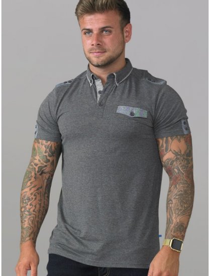 D555 Hogan Polo Charcoal - Polo shirts - Grote Maten Poloshirts Heren