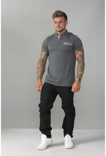 D555 Hogan Polo Charcoal - Polo shirts - Grote Maten Poloshirts Heren