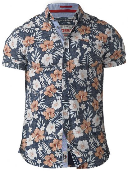 D555 Huxley Hawaii Shirt - Overhemden - Overhemden Grote Maten Heren