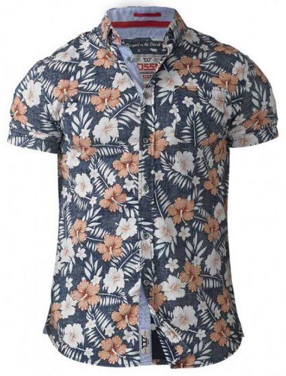 D555 Huxley Hawaii Shirt - Overhemden - Overhemden Grote Maten Heren