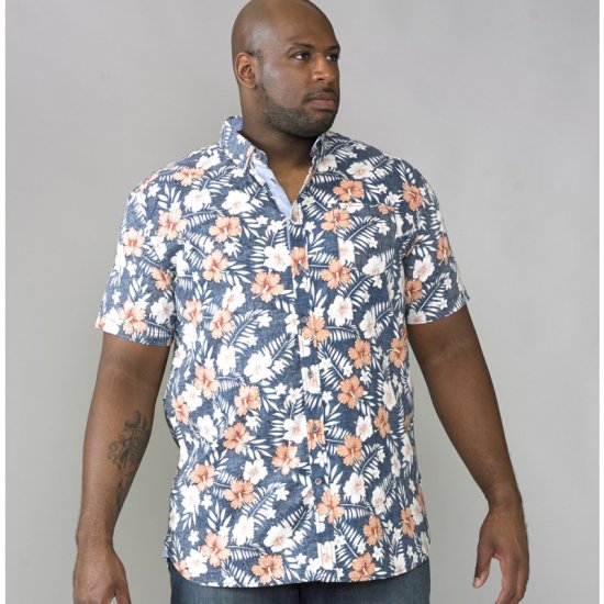 D555 Huxley Hawaii Shirt - Overhemden - Overhemden Grote Maten Heren