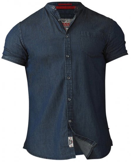 D555 Astra Short Sleeve Denim Shirt - Overhemden - Overhemden Grote Maten Heren