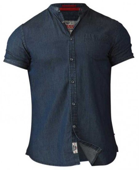 D555 Astra Short Sleeve Denim Shirt - Overhemden - Overhemden Grote Maten Heren