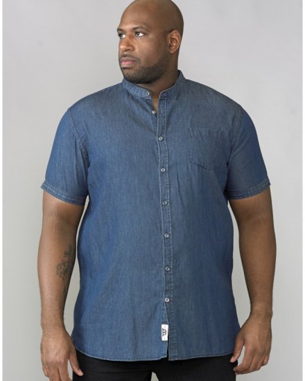 D555 Astra Short Sleeve Denim Shirt - Overhemden - Overhemden Grote Maten Heren