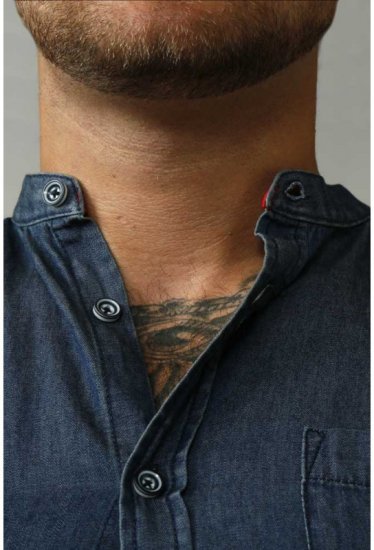 D555 Astra Short Sleeve Denim Shirt - Overhemden - Overhemden Grote Maten Heren