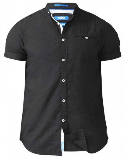 D555 Dwight Short Sleeve Shirt Black - Overhemden - Overhemden Grote Maten Heren