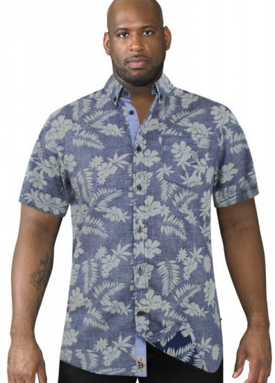 D555 Oswald Short Sleeve Hawaii Shirt - Overhemden - Overhemden Grote Maten Heren