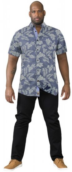 D555 Oswald Short Sleeve Hawaii Shirt - Overhemden - Overhemden Grote Maten Heren
