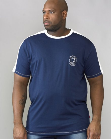 D555 Rick T-shirt Navy - T-shirts - Grote Maten T-shirts Heren