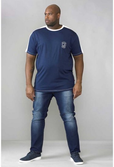 D555 Rick T-shirt Navy - T-shirts - Grote Maten T-shirts Heren
