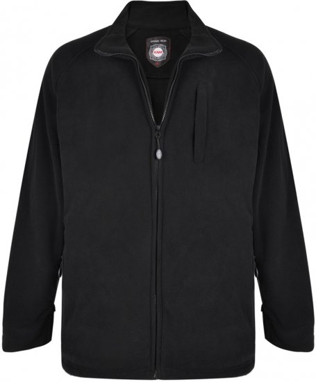 Kam Jeans 437 Fleece Jacket Black - Sweaters & hoodies - Sweaters & Hoodies Grote Maten Heren