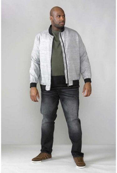 D555 Lou Bomber Jacket Grey - Jassen - Grote Maten Herenjassen