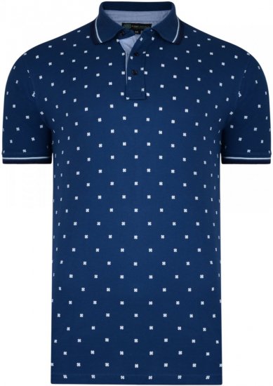 Kam Jeans 5225 Printed Polo Denim - Polo shirts - Grote Maten Poloshirts Heren