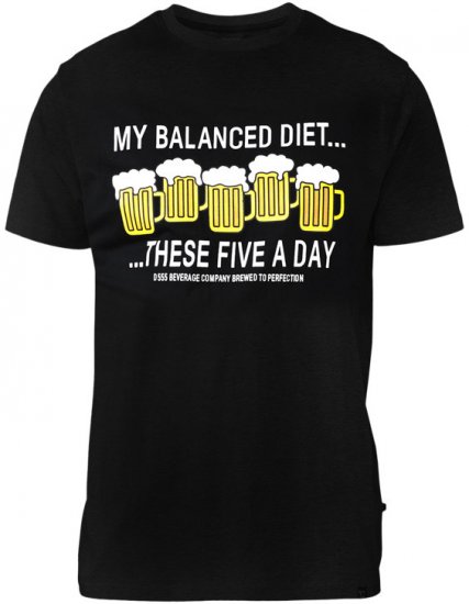 D555 Madison T-shirt Black - T-shirts - Grote Maten T-shirts Heren