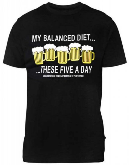 D555 Madison T-shirt Black - T-shirts - Grote Maten T-shirts Heren